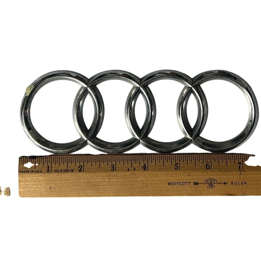 Audi Rings Emblem Logo 4 Interlocking Circles Chrome Metal Car Badge
